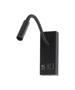 LED Φωτιστικό Ανάγνωσης Κρεβατιού Μαύρο V-TAC Cree Chip με Type-C Θύρα Φόρτισης 3000K V-TAC – 241516