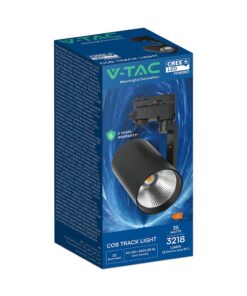 35W LED COB Σποτ Ράγας 4 Καλωδίων V-TAC Cree Chip 3218lm 3000K Μαύρο 6yrs Wty V-TAC 241576VT