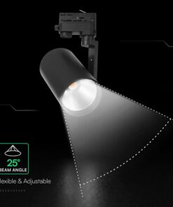 35W LED COB Σποτ Ράγας 4 Καλωδίων V-TAC Cree Chip 3218lm 3000K Μαύρο 6yrs Wty V-TAC 241576VT