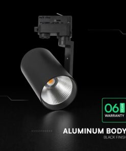 35W LED COB Σποτ Ράγας 4 Καλωδίων V-TAC Cree Chip 3218lm 3000K Μαύρο 6yrs Wty V-TAC 241576VT