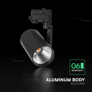 35W LED COB Σποτ Ράγας 4 Καλωδίων V-TAC Cree Chip 3218lm 3000K Μαύρο 6yrs Wty V-TAC 241576VT