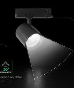 30W LED COB Σποτ Ράγας 4 Καλωδίων V-TAC Cree Chip 2845lm 6400K Μαύρο 6yrs Wty V-TAC 241606VT