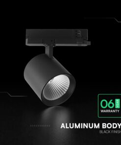 30W LED COB Σποτ Ράγας 4 Καλωδίων V-TAC Cree Chip 2845lm 4000K Μαύρο 6yrs Wty V-TAC 241646VT