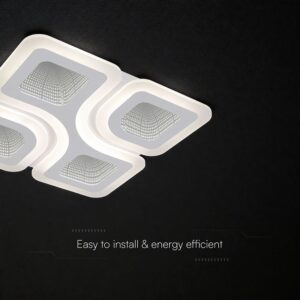 70W LED Decorative Ceiling Lamp 3in1 Dimmable With IR Remote Control White Body V-TAC – 24174