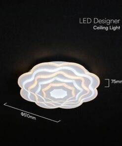 100W LED Decorative Ceiling Lamp 3in1 Dimmable With IR Remote Control White Body V-TAC – 24175