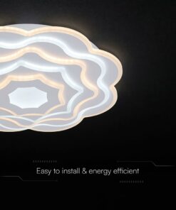 100W LED Decorative Ceiling Lamp 3in1 Dimmable With IR Remote Control White Body V-TAC – 24175