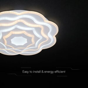 100W LED Decorative Ceiling Lamp 3in1 Dimmable With IR Remote Control White Body V-TAC – 24175