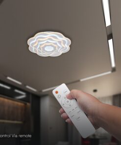 100W LED Decorative Ceiling Lamp 3in1 Dimmable With IR Remote Control White Body V-TAC – 24175