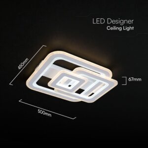 LED Φωτιστικό Οροφής Λευκό 80W CCT 6400lm Dimmable με Χειριστήριο V-TAC – 24176