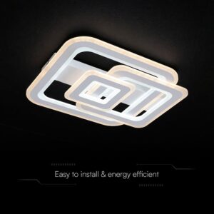 LED Φωτιστικό Οροφής Λευκό 80W CCT 6400lm Dimmable με Χειριστήριο V-TAC – 24176