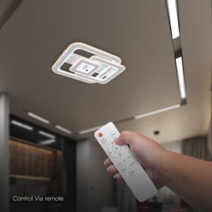 LED Φωτιστικό Οροφής Λευκό 80W CCT 6400lm Dimmable με Χειριστήριο V-TAC – 24176