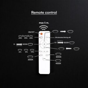 LED Φωτιστικό Οροφής Λευκό 80W CCT 6400lm Dimmable με Χειριστήριο V-TAC – 24176