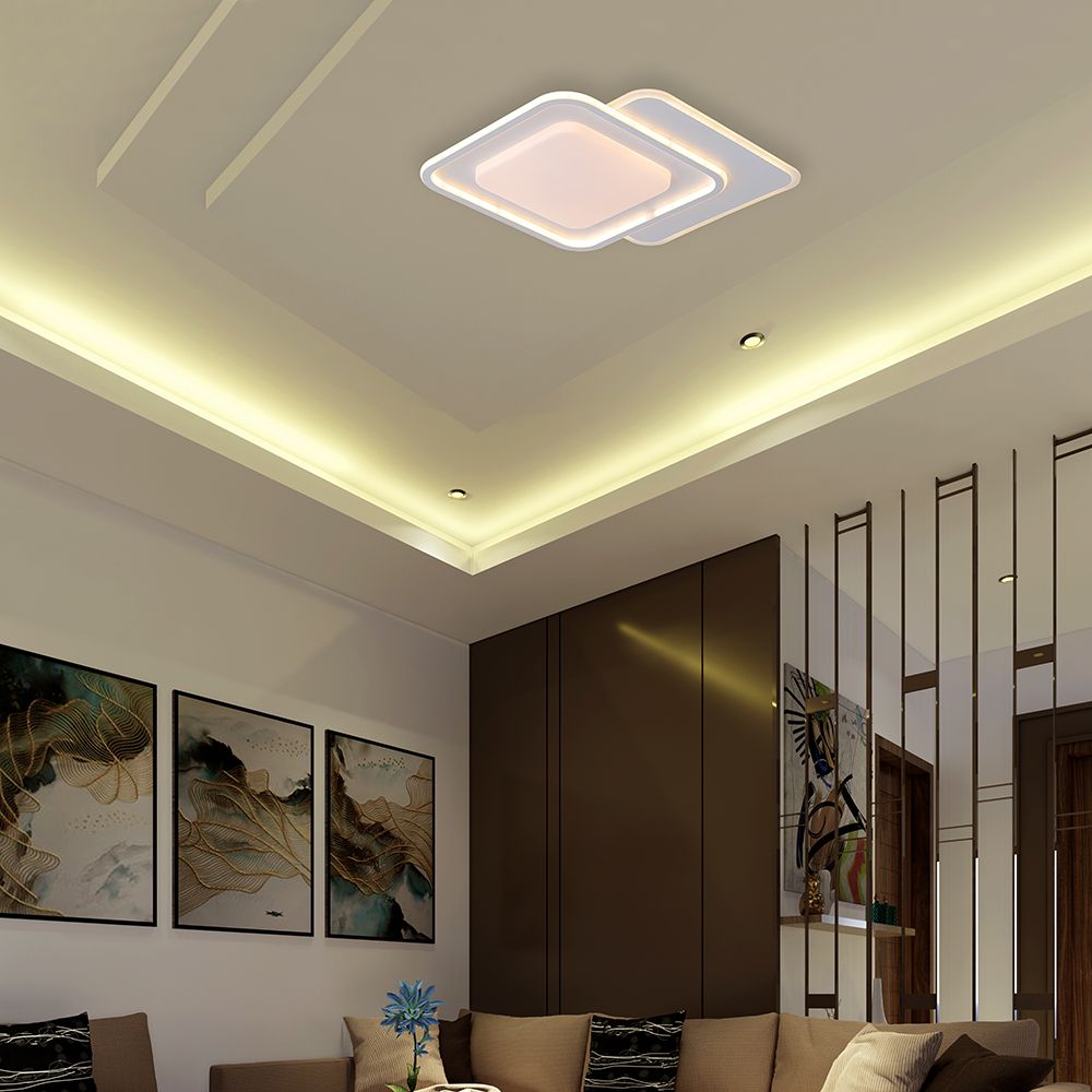 60W LED Decorative Ceiling Lamp 3in1 Dimmable With IR Remote Control White Body V-TAC – 24177