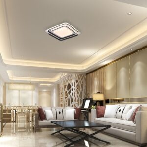 60W LED Decorative Ceiling Lamp 3in1 Dimmable With IR Remote Control White Body+Black Body V-TAC – 24178
