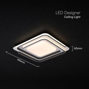 60W LED Decorative Ceiling Lamp 3in1 Dimmable With IR Remote Control White Body+Black Body V-TAC – 24178