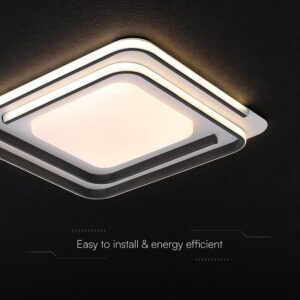 60W LED Decorative Ceiling Lamp 3in1 Dimmable With IR Remote Control White Body+Black Body V-TAC – 24178