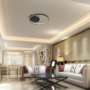 50W LED Decorative Ceiling Lamp 3in1 Dimmable With IR Remote Control Black Body V-TAC – 24179