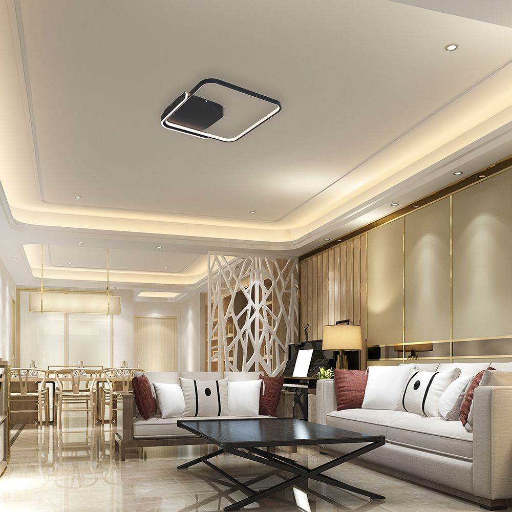 50W LED Decorative Ceiling Lamp 3in1 Dimmable With IR Remote Control Black Body V-TAC – 24180