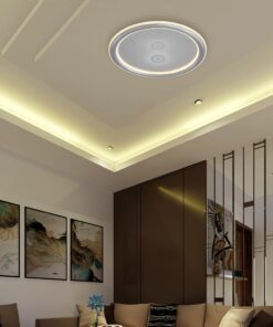 60W LED Decorative Ceiling Lamp 3in1 Dimmable With IR Remote Control Grey Body V-TAC – 24182