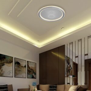 60W LED Decorative Ceiling Lamp 3in1 Dimmable With IR Remote Control Grey Body V-TAC – 24182