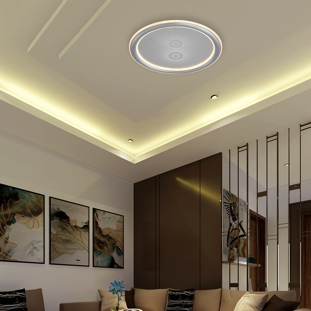 60W LED Decorative Ceiling Lamp 3in1 Dimmable With IR Remote Control Grey Body V-TAC – 24182