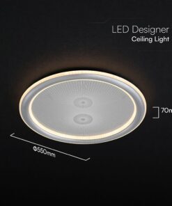 60W LED Decorative Ceiling Lamp 3in1 Dimmable With IR Remote Control Grey Body V-TAC – 24182