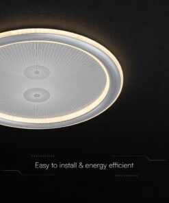 60W LED Decorative Ceiling Lamp 3in1 Dimmable With IR Remote Control Grey Body V-TAC – 24182
