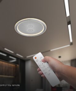 60W LED Decorative Ceiling Lamp 3in1 Dimmable With IR Remote Control Grey Body V-TAC – 24182