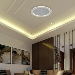 60W LED Decorative Ceiling Lamp 3in1 Dimmable With IR Remote Control Grey Body V-TAC – 24184