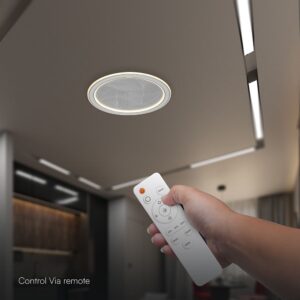 60W LED Decorative Ceiling Lamp 3in1 Dimmable With IR Remote Control Grey Body V-TAC – 24184