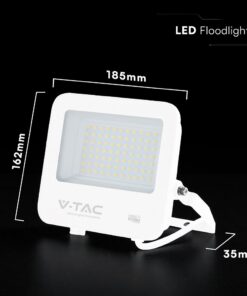 50W LED Floodlight CREE CHIP White Body Grey Glass 6500K 135LM/W V-TAC – 242096