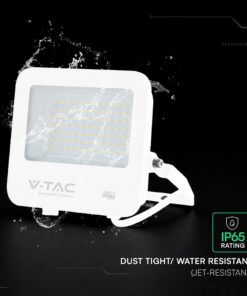 50W LED Floodlight CREE CHIP White Body Grey Glass 6500K 135LM/W V-TAC – 242096