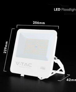 100W LED Floodlight CREE CHIP White Body Grey Glass 6500K 135LM/W V-TAC – 242116