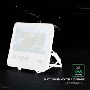 100W LED Floodlight CREE CHIP White Body Grey Glass 6500K 135LM/W V-TAC – 242116