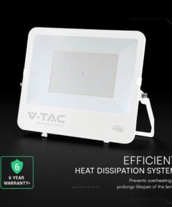200W LED Floodlight CREE CHIP White Body Grey Glass 6500K 135LM/W V-TAC – 242136