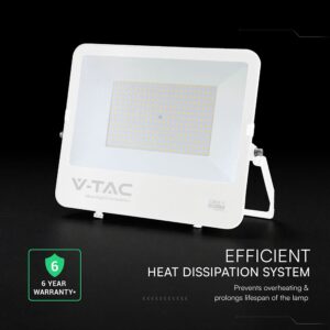 200W LED Floodlight CREE CHIP White Body Grey Glass 6500K 135LM/W V-TAC – 242136