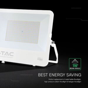 200W LED Floodlight CREE CHIP White Body Grey Glass 6500K 135LM/W V-TAC – 242136