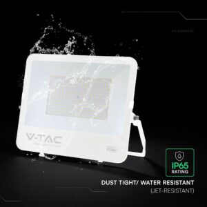 200W LED Floodlight CREE CHIP White Body Grey Glass 6500K 135LM/W V-TAC – 242136