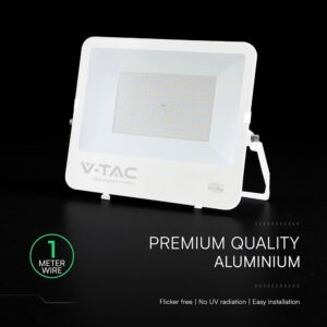 200W LED Floodlight CREE CHIP White Body Grey Glass 6500K 135LM/W V-TAC – 242136