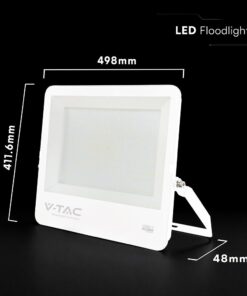 300W LED Floodlight CREE CHIP White Body Grey Glass 6500K 135LM/W V-TAC – 242156