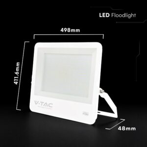 300W LED Floodlight CREE CHIP White Body Grey Glass 6500K 135LM/W V-TAC – 242156