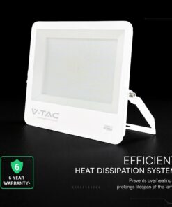 300W LED Floodlight CREE CHIP White Body Grey Glass 6500K 135LM/W V-TAC – 242156