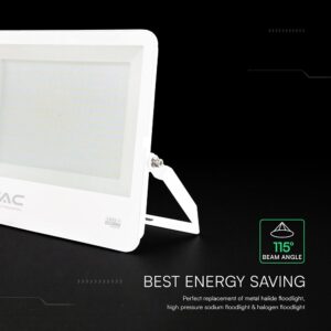 300W LED Floodlight CREE CHIP White Body Grey Glass 6500K 135LM/W V-TAC – 242156