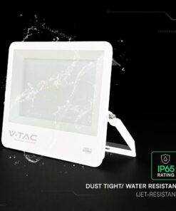 300W LED Floodlight CREE CHIP White Body Grey Glass 6500K 135LM/W V-TAC – 242156