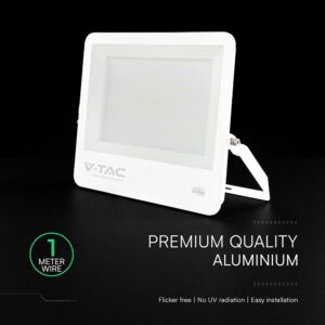 300W LED Floodlight CREE CHIP White Body Grey Glass 6500K 135LM/W V-TAC – 242156