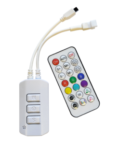 Τηλεχειριστήριο + Controller Dimmer με Music 10m για Digital COB Πολύχρωμη RGB Ταινία LED 24V 2416RGBDGC ACA – 24VRGBDGC