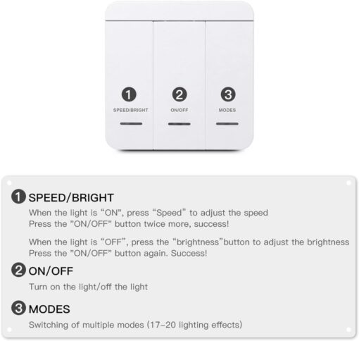 RF Τηλεχειριστήριο + Controller Dimmer για Digital COB Μονόχρωμη Ταινία LED 24V 10m 24119040DGC ACA – 24VSNGLDGC