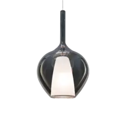Ideal Lux Kalique SP1-1 d28 Fumé-Κρεμαστό Φωτιστικό Ø28 με Glass & 1xE27