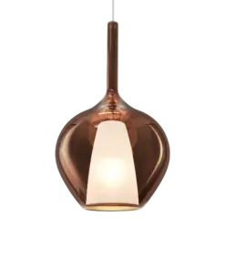 Ideal Lux Kalique SP1-1 d28 Copper-Κρεμαστό Φωτιστικό Ø28 με Glass & 1xE27