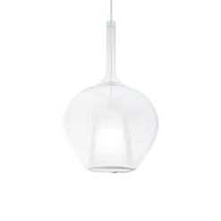 Ideal Lux Kalique SP1-1 d28 Transparent-Κρεμαστό Φωτιστικό Ø28 με Glass & 1xE27